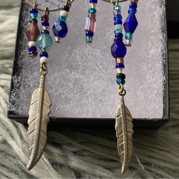 Beaded Dream Catcher Earrings - Picture 3 of 7